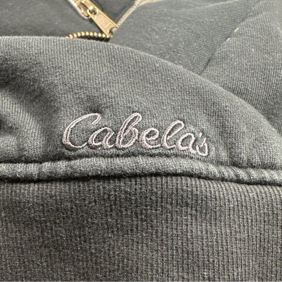 Cabelas Roughneck Black Full Zip Hoodie 3XL Cotton/Polyester Hunting Camping - Picture 9 of 11